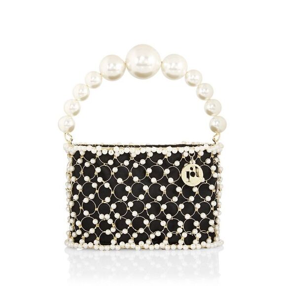 Rosantica Handbags - Rosantica Holli Siviglia Faux Pearl-Embellished Top Handle Bag